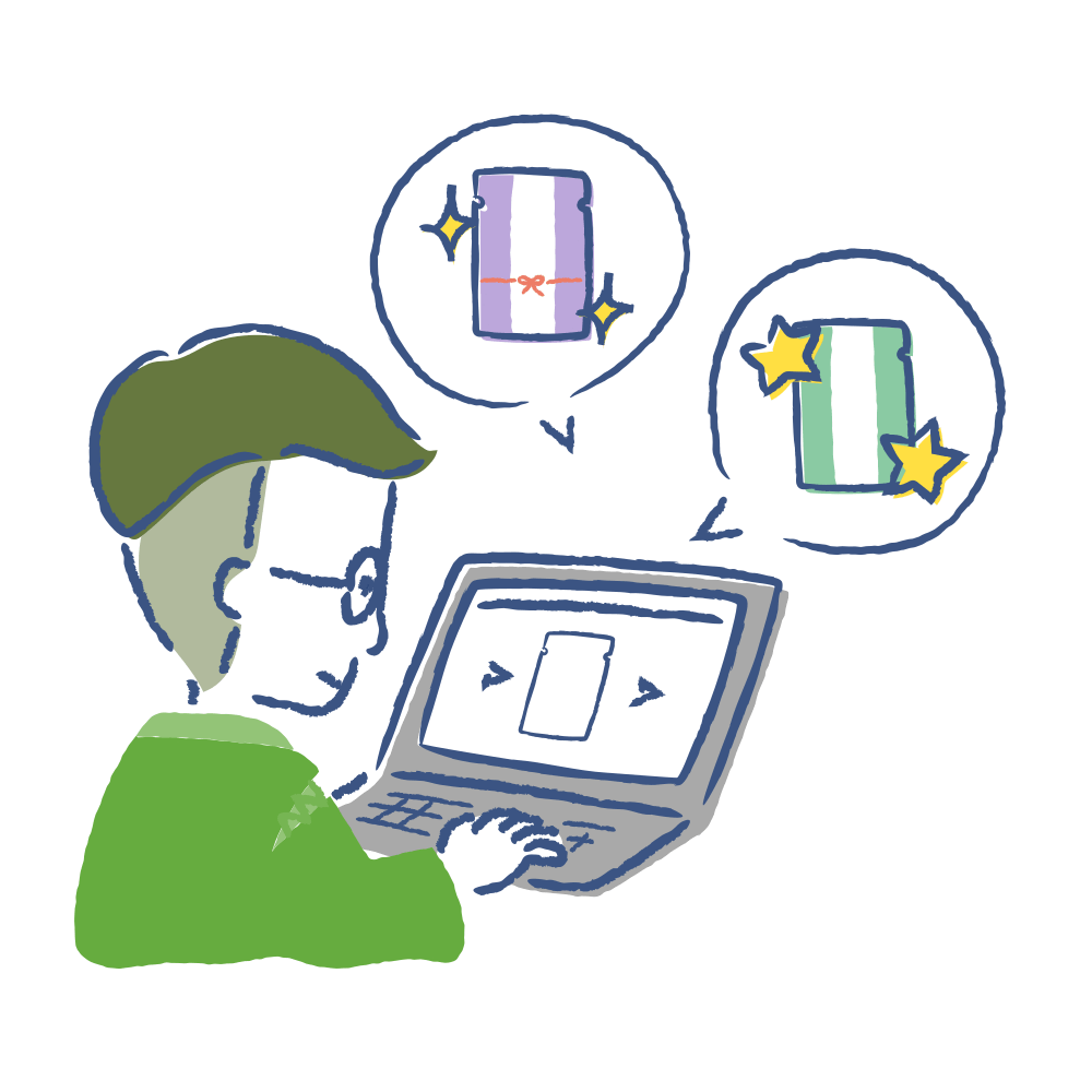 デザイン作成・ご入稿のイラスト